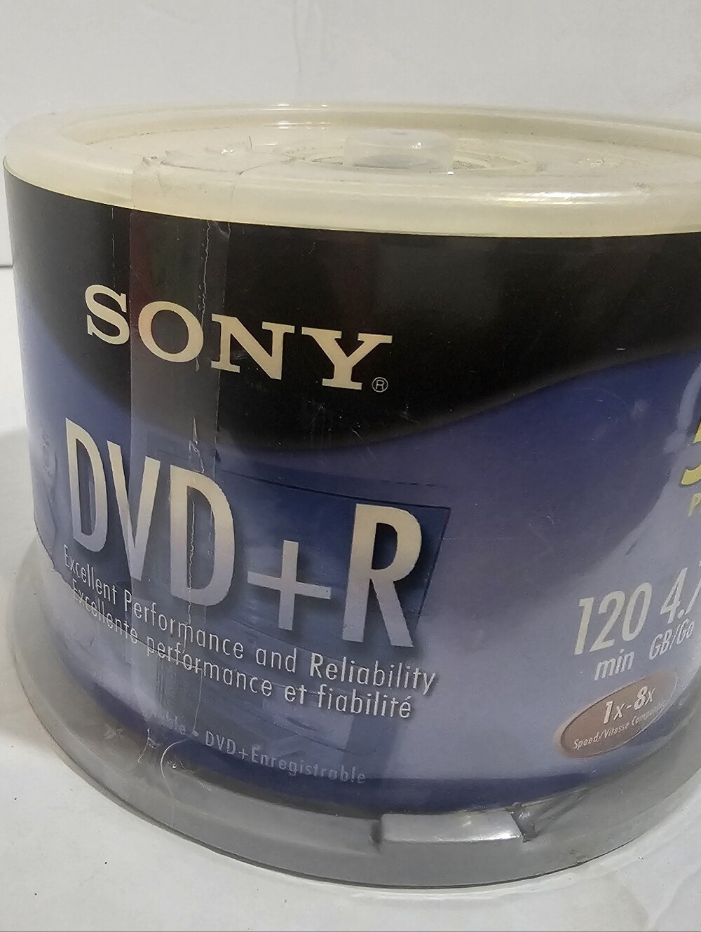 Sony 50 Pack DVD+R 4.7 GB 120 min 16x Spindle Blank DVD Discs Brand NEW